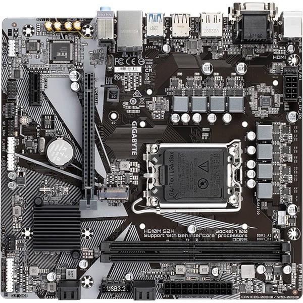 GIGABYTE H610M S2H DDR5 HDMI DVI DP PCIe 16X v4.0 1700p mATX