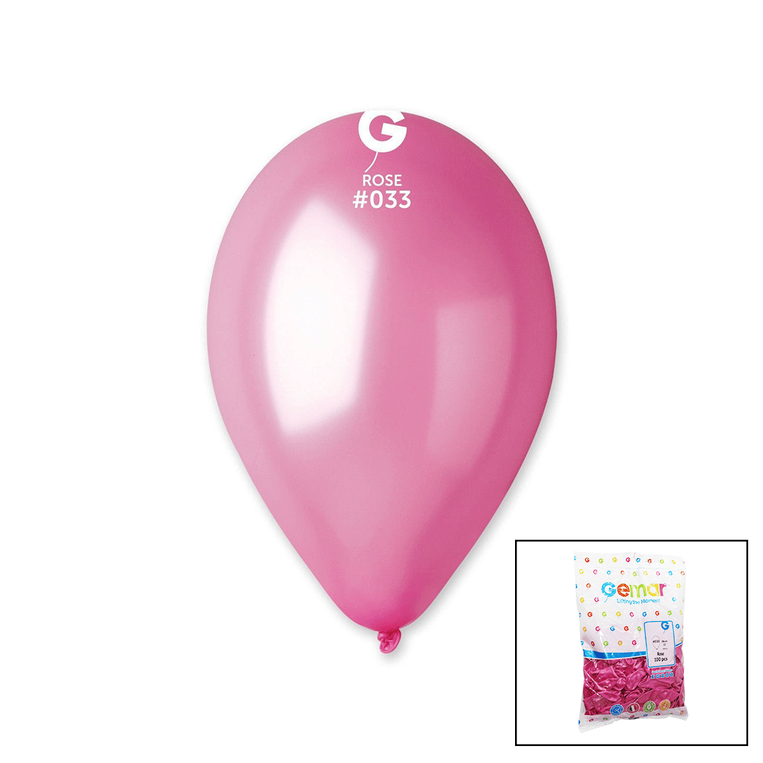 GM-110-33 METALİK - PEMBE BALON 11&amp;apos;&amp;apos; - 28CM - 100 PARÇA (4767)