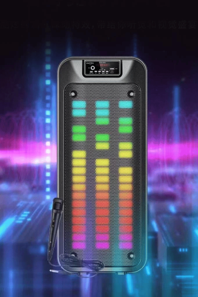 Gts-1852 Taşınabilir Rgb Ledli Bluetooth Hoparlör Usb-tf Siyah