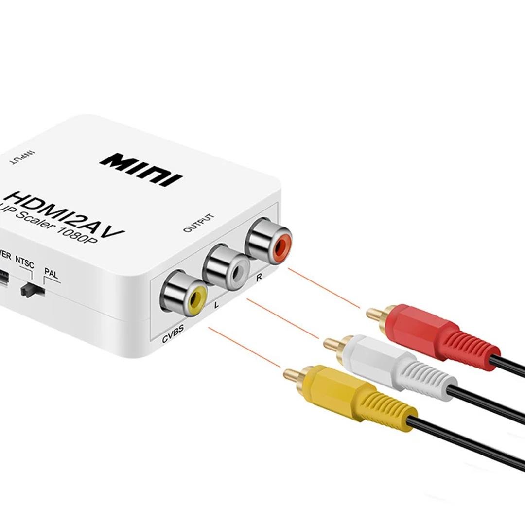 HDMI TO RCA MİNİ MODEL 1920X1080 PLASTİK KASA ÇEVİRİCİ KONVERTÖR (4767)