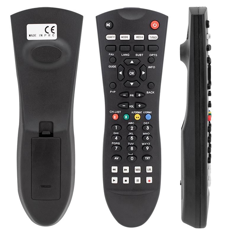 HERZ DIGITURK PLUS 8002 UYDU SİYAH OVAL KUMANDA (4767)