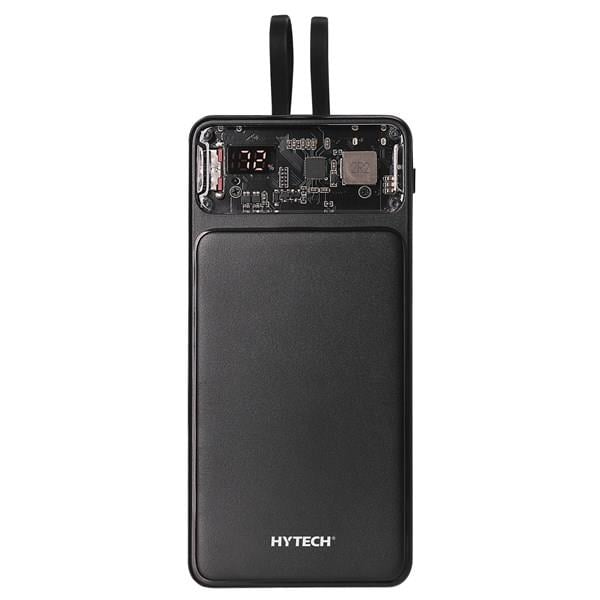 HYTECH H120 10000mAh HSC22.5W PD20W+QC3.0 18W Siyah LCD Şeffaf Taşınabilir Pil Şarj Cihazı Powerbank