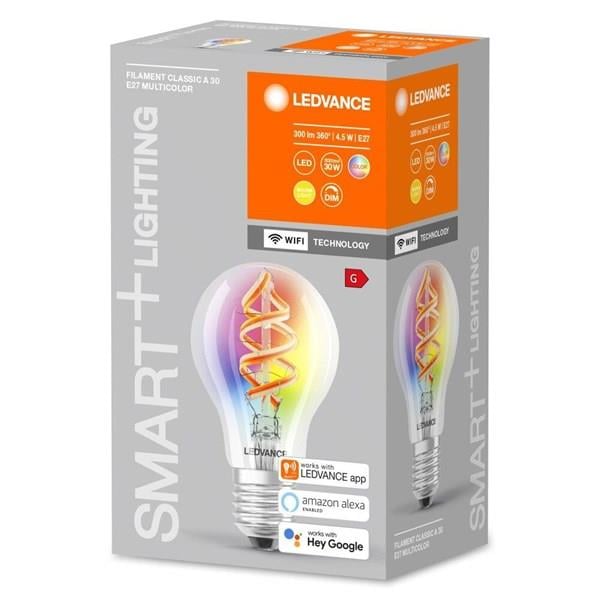 LEDVANCE SMART+ Filament Classic RGBW 30 4.5 W/2700 K E27