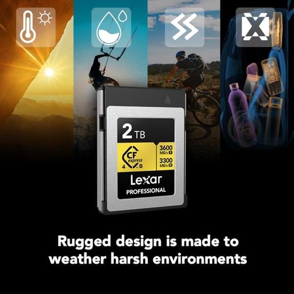 LEXAR 2TB PROFESSIONAL GOLD LCXEXP4002T- RNENG CFEXPRESS 4.0 TYPE-B KART