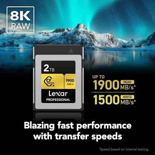 LEXAR 2TB PROFESSIONAL GOLD LCXEXPR002T-RNENG CFEXPRESS 4.0 TYPE-B KART