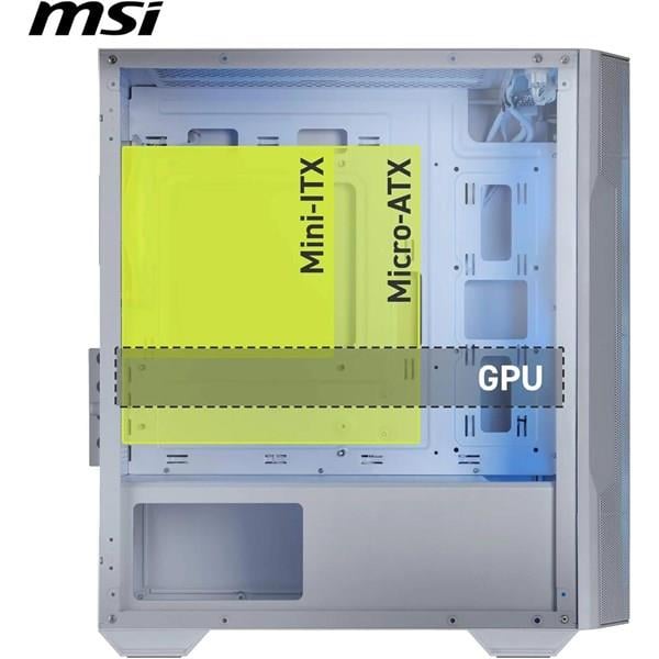 MSI MAG FORCE M100R WHITE GAMING MICRO-TOWER PC KASASI BEYAZ