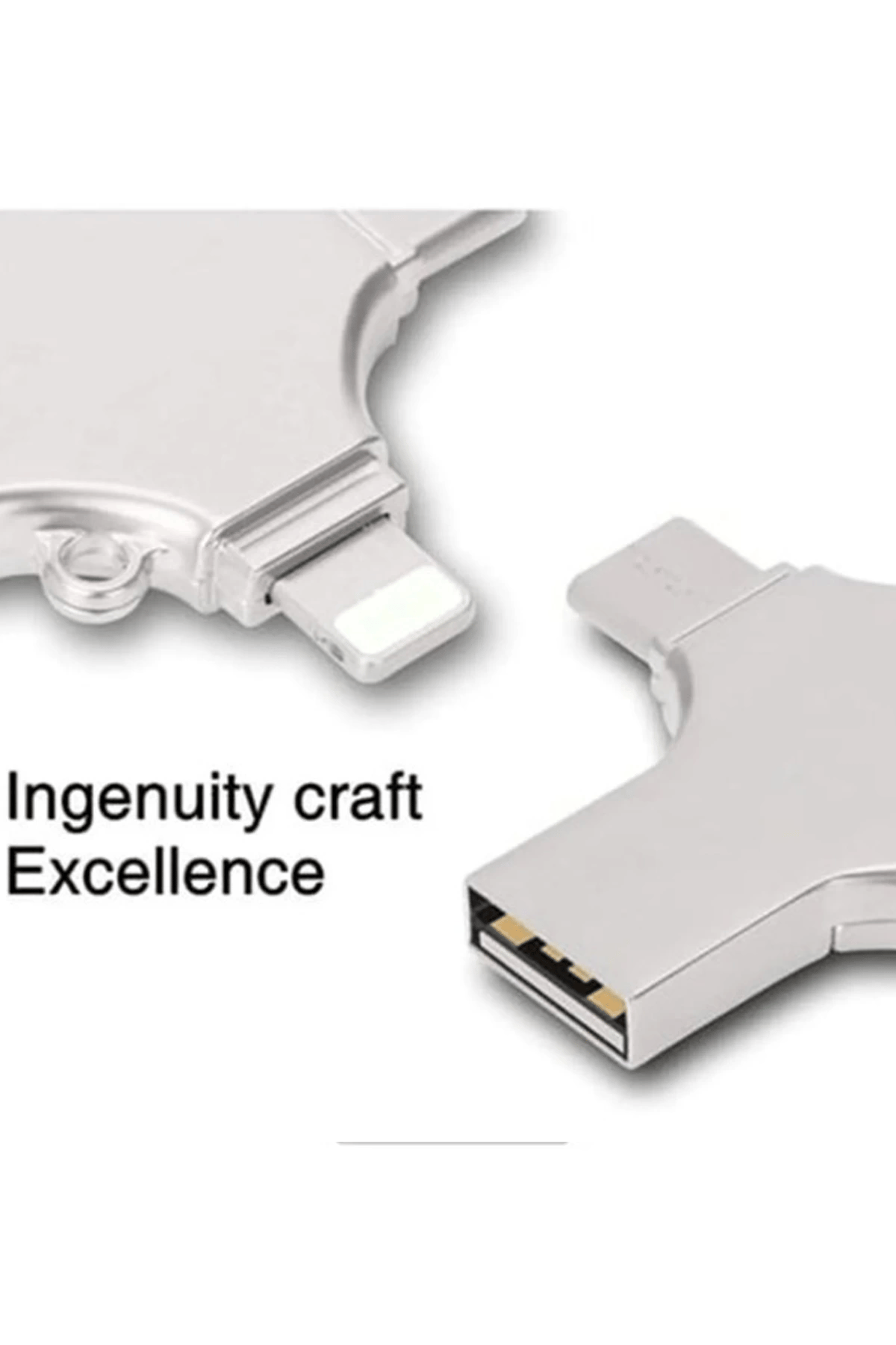 Otg 4in1 Cep Telefonu Çok Fonksiyonlu Usb Flash Bellek 128 Gb Type-c, Micro Sd Ve Kart Okuyucu