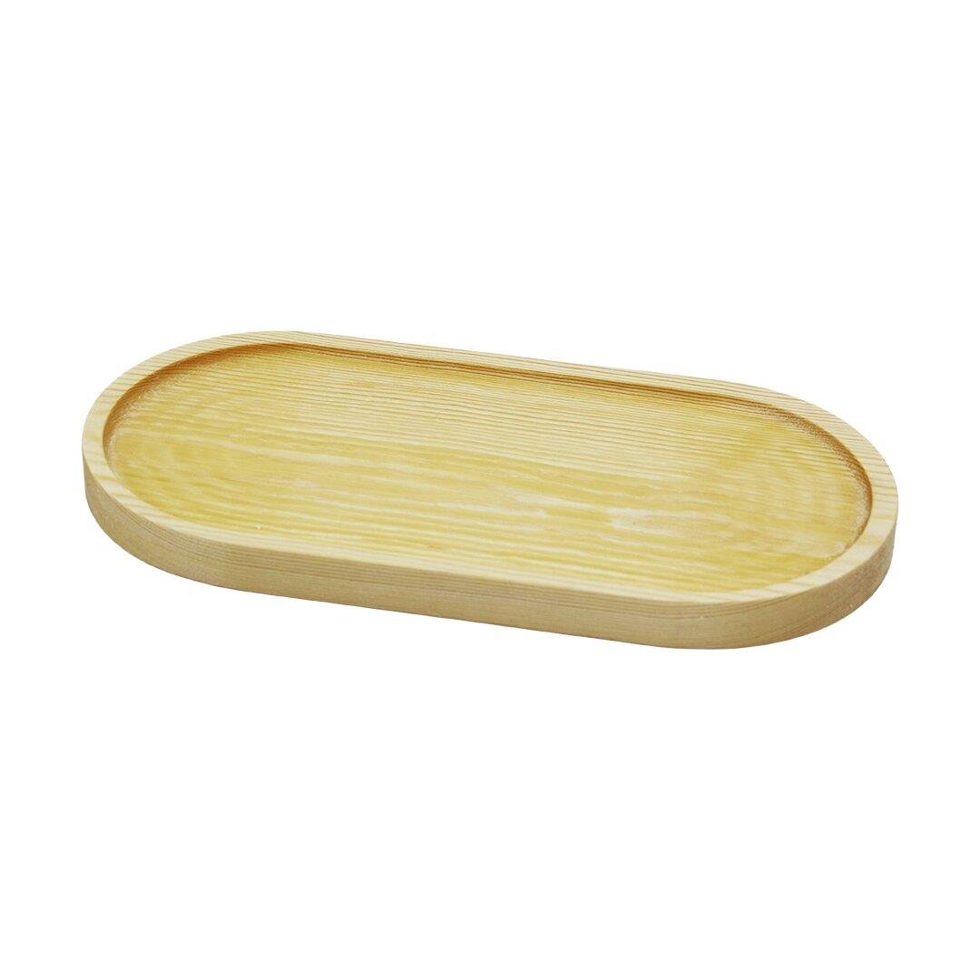 OVAL   AÇIK RENK=SADE  AHŞAP YAĞDANLIK ALTLIK  25X12.5CM (4767)