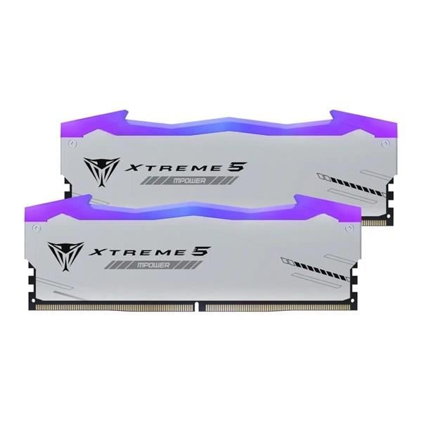PATRIOT 32GB (2X 16GB) DDR5 8000MHZ CL38 RGB DUAL KIT PC RAM VIPER EXTREME 5 PVXR532G80C38KM BEYAZ