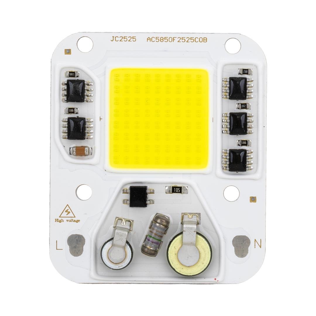 PROJEKTÖRLER İÇİN 50 WATT COB BEYAZ LED  (PLASTİĞİNİ UNUTMA) (4767)