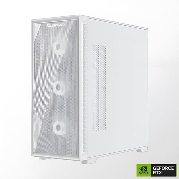 QUANTUM GAMING SN923W RYZEN 5 5600X-16GB RAM-512GB NVME-12GB RTX4070-FDOS GAMING PC BEYAZ