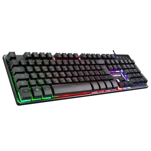 RAMPAGE KM-RX9 CYPHER Siyah Usb Gökkuşağı Zemin Aydınlatmalı French/Arabic Layout Standart Oyuncu Klavye + Mouse Set