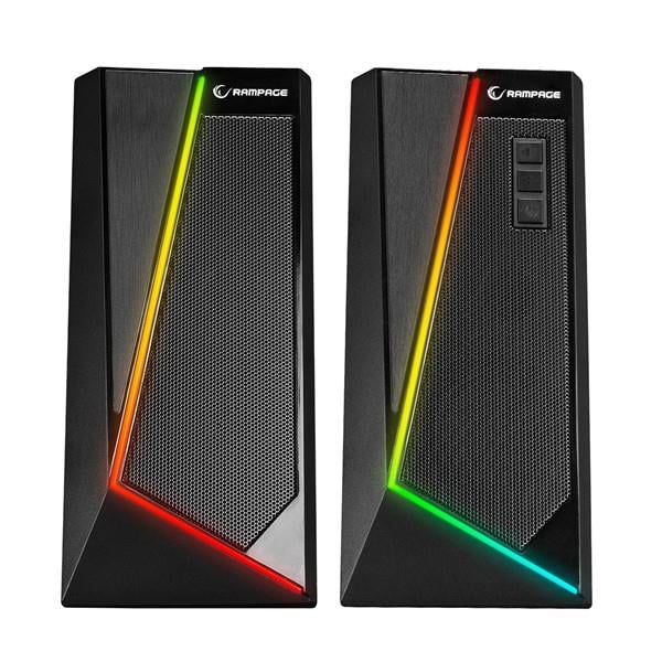 Rampage RMS-X8 MAJESTY Bluetooth & FM'Li RGB Işıklı Multimedia Gaming Oyuncu 2.0 Speaker