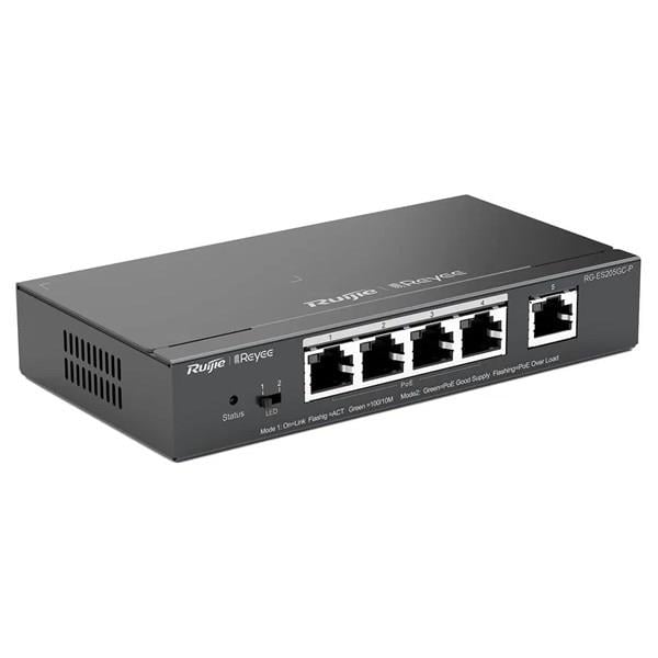 RUIJIE 5port 54w FULL PoE REYEE RG-ES205GC-P GIGABIT Yönetilemez Switch Masaüstü