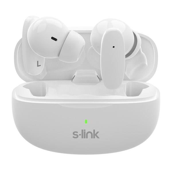 S-LINK EARDOPES SL-TWS08 Beyaz 4 Mikrofonlu Enc Dual Mıc. TWS 50/500mah BT Mikrofonlu Kulaklık