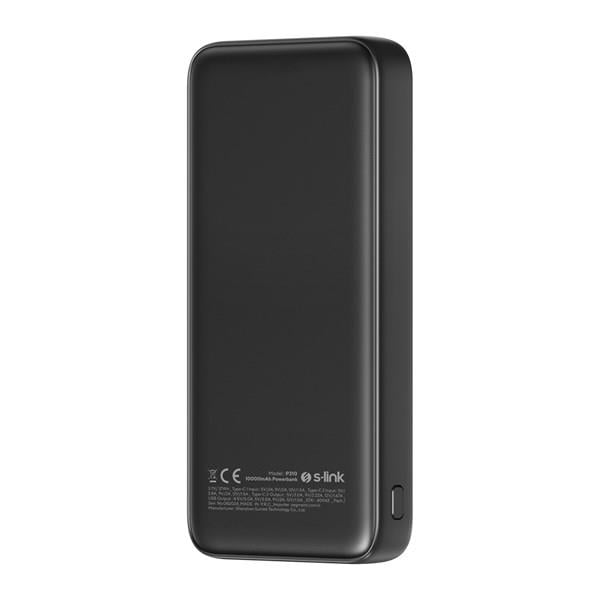 S-LINK P310 10000mAh PD20W+QC18W+HSC22.5W Siyah LCD Taşınabilir Pil Şarj Cihazı Powerbank
