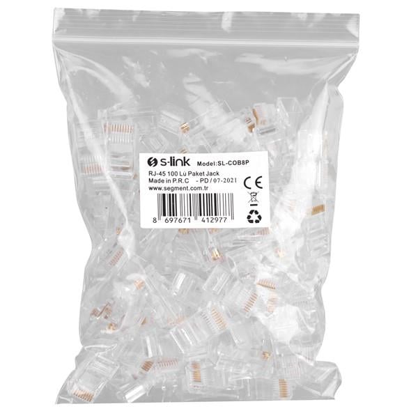 S-link SL-COB8P RJ-45 100 Lü Paket Jack