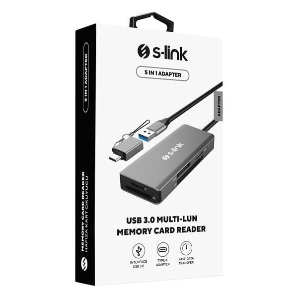 S-LINK SL-CR51 USB-USBC METAL KART OKUYUCU