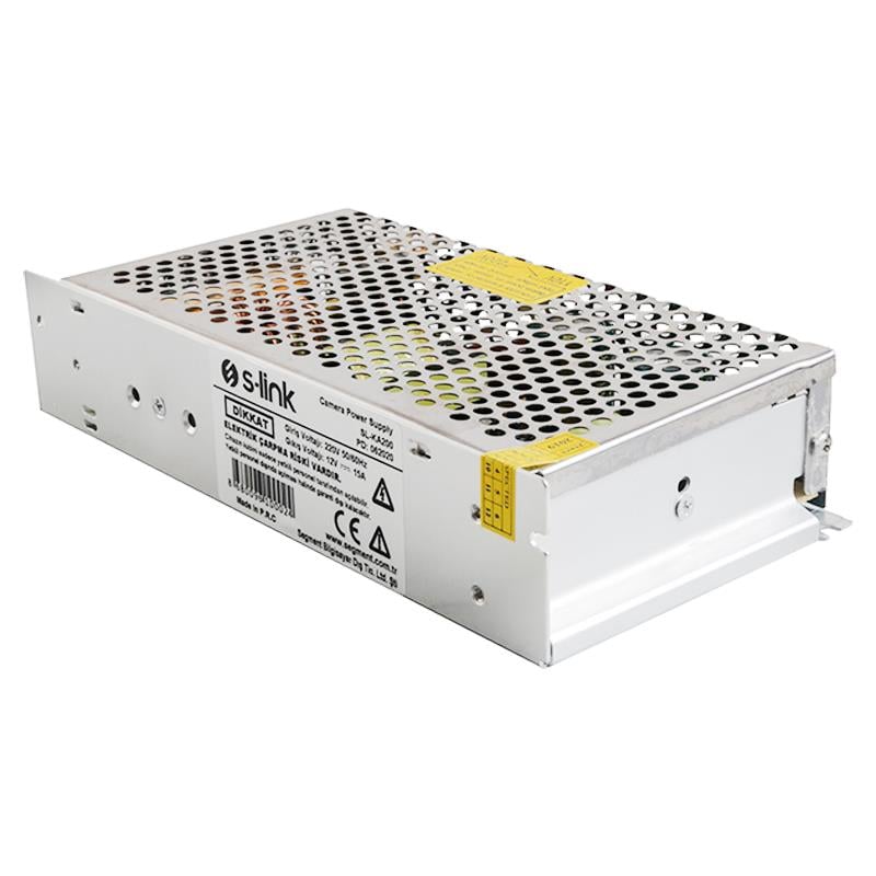 S-LINK SL-KA200 12 VOLT - 15 AMPER - 195 WATT METAL KASA ADAPTÖR (4767)