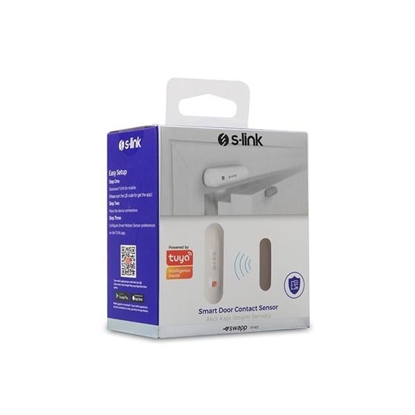 S-Link Swapp SL-EG01 Akıllı Ev Güvenliği Kablosuz Kapı Pencere Manyetik Sensör Wifi TUYA Destekli