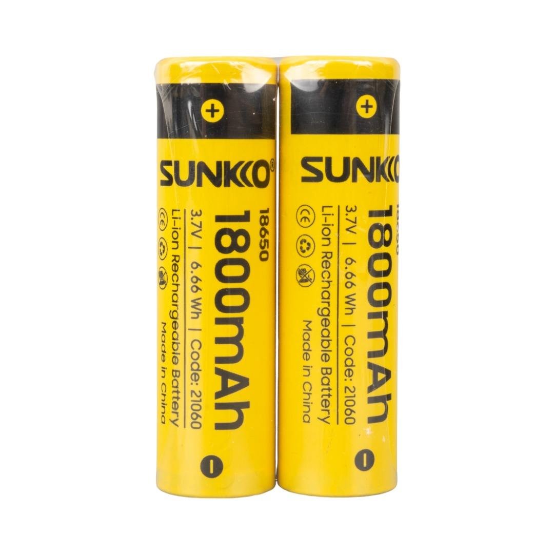SUNKKO 3.7 VOLT 1800 MAH 18650 ŞARJ EDİLEBİLİR PİL  (TEKLİ) (4767)