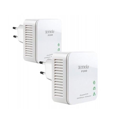TENDA P200KIT 200mbps AV200 EV Ofis Tipi PowerLine Ağ Adaptörü 2-li paket