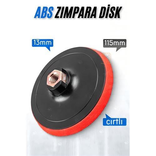 Turk 115 mm Cırtlı Zımpara Disk Pasta Cila Sünger Tabanı
