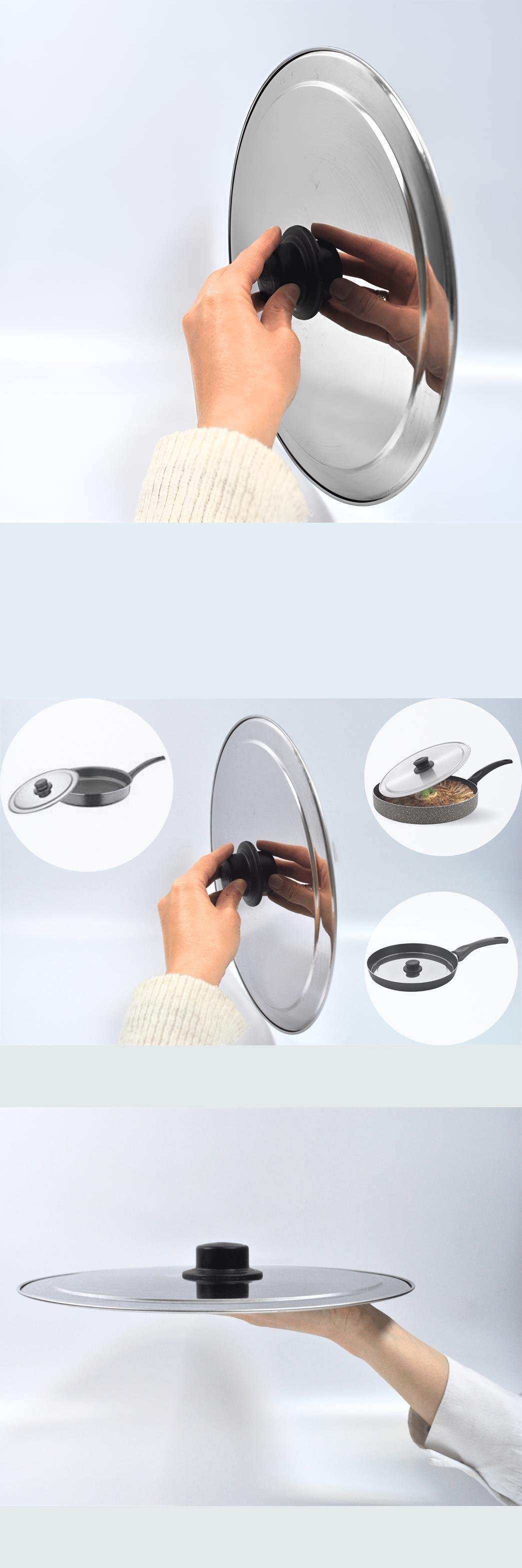 Turk 27 cm Kızartma Tavası Kapağı Çelik Żelazny Design