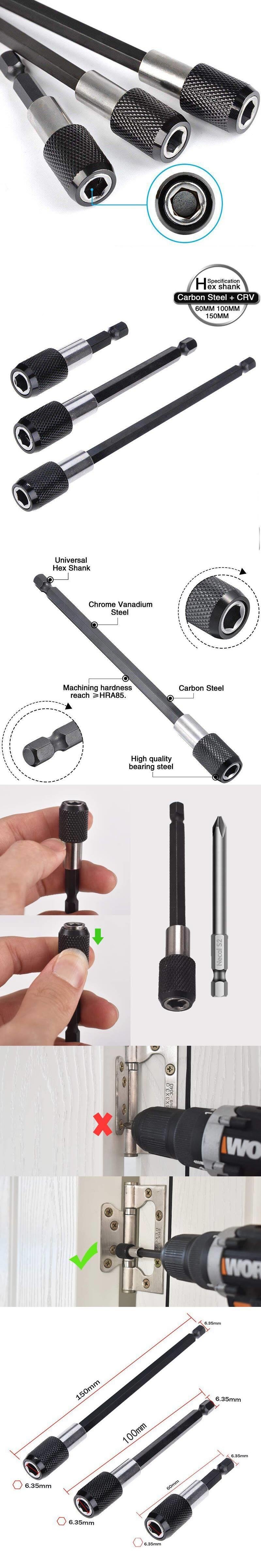 Turk 6 10 15 cm 3 lü Bits Uzatma Adaptörü