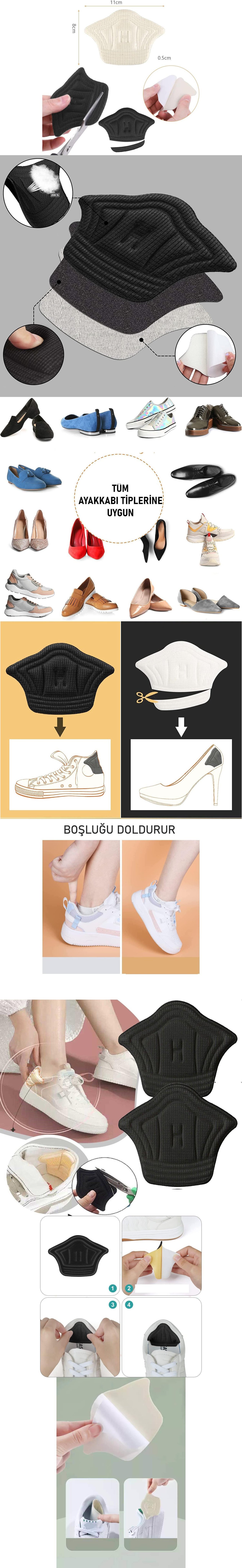 Turk Ayak Vurma Önleyici Daraltıcı Yumuşak Ped 4 lü Set