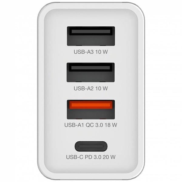 VERBATIM CHR-30EU2 30W 4 Bağlantı Noktalı USB Duvar Şarj Cihazı - Beyaz