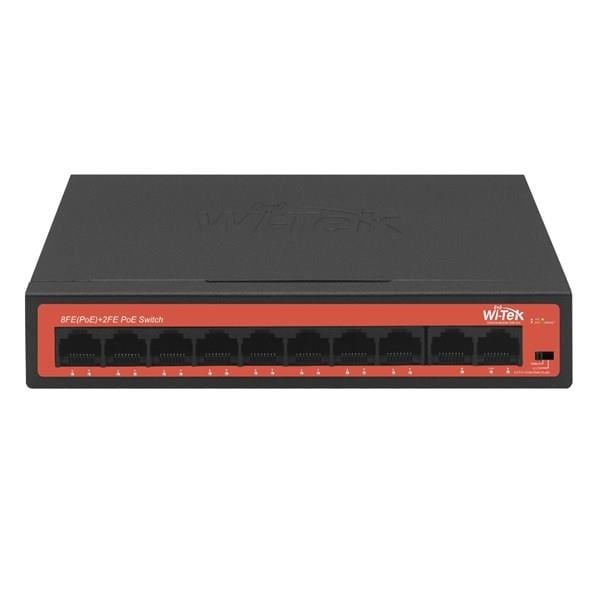 WI-TEK 8port 65w FULL PoE WI-PS210H 10/100 Yönetilemez Switch Watchdog Özellikli