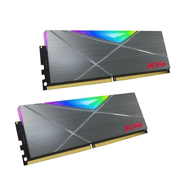 XPG 32GB (2X 16GB) DDR4 3200MHZ CL16 DUAL KIT RGB PC RAM SPECTRIX D50 AX4U320016G16A-DT50