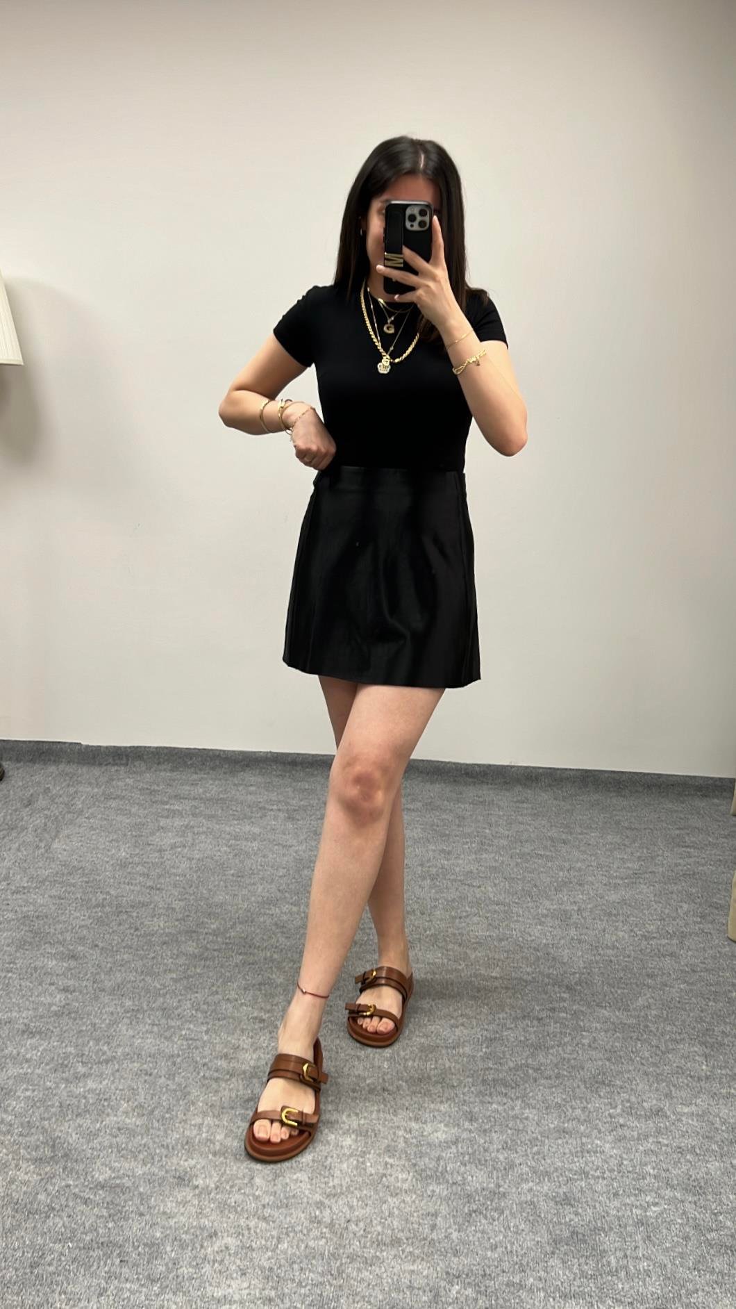 Caz Özel Kaplama Mini Saten Etek
