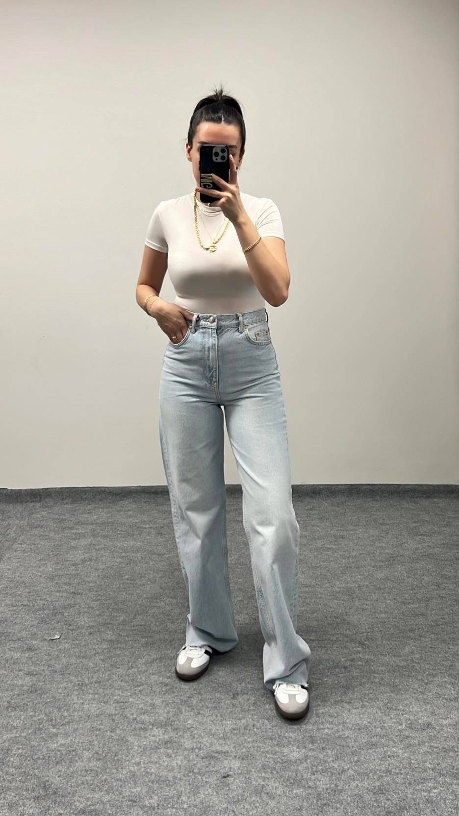 GİNA ULTRA YÜKSEK BEL WİDE LEG JEAN