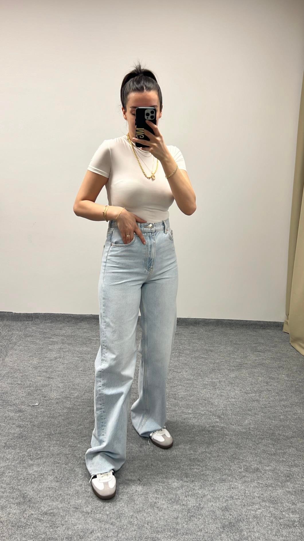 GİNA ULTRA YÜKSEK BEL WİDE LEG JEAN