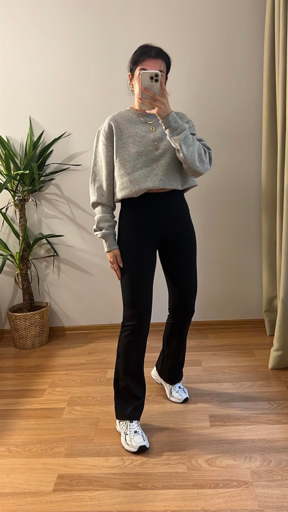 GO GRİ ŞARDNLU SWEATSHIRT