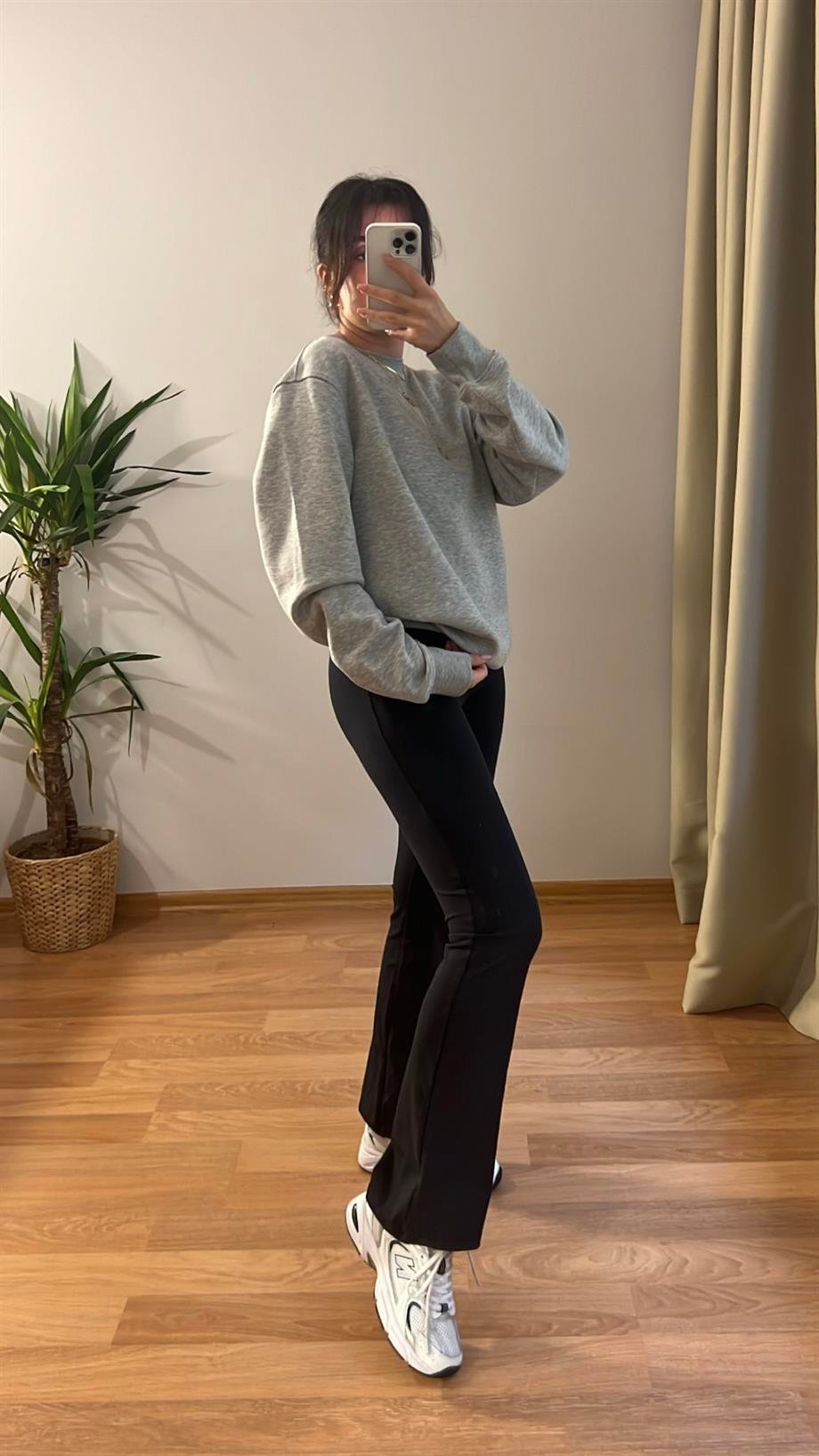 GO GRİ ŞARDNLU SWEATSHIRT