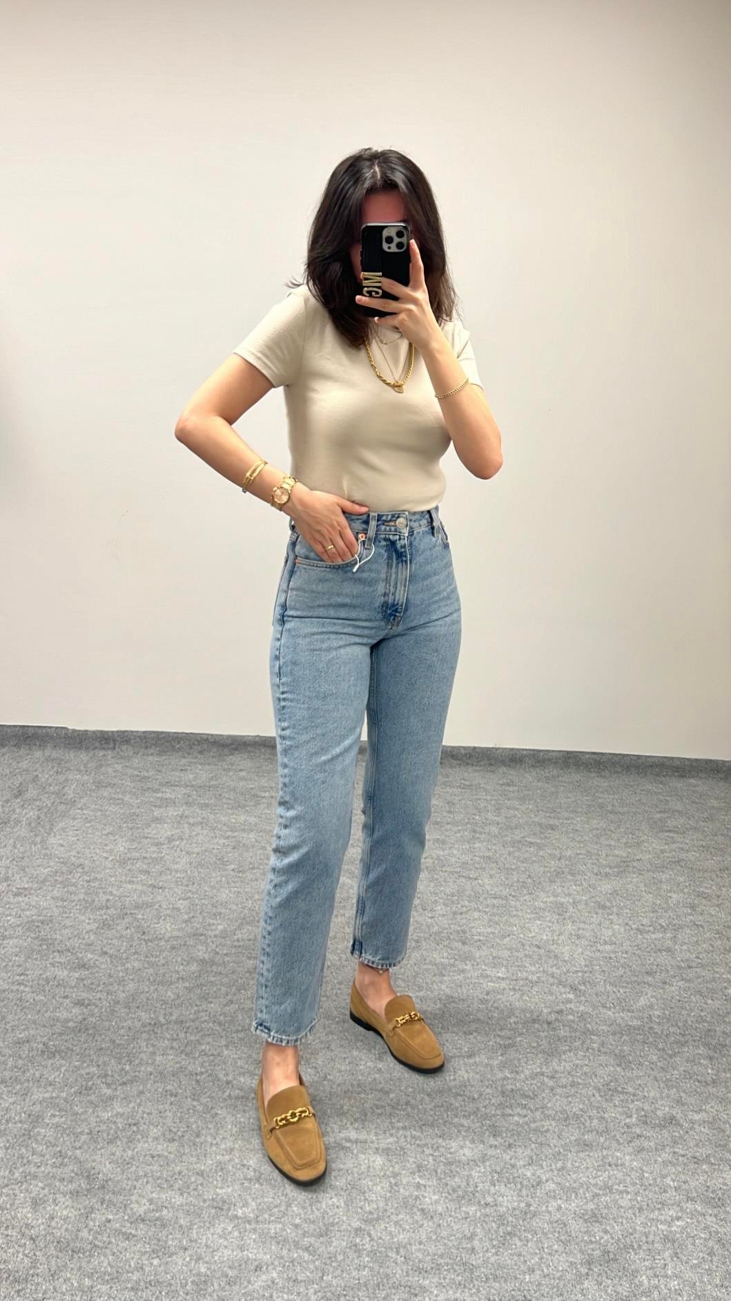GO MAVİ YÜKSEK BEL MOM FIT JEAN