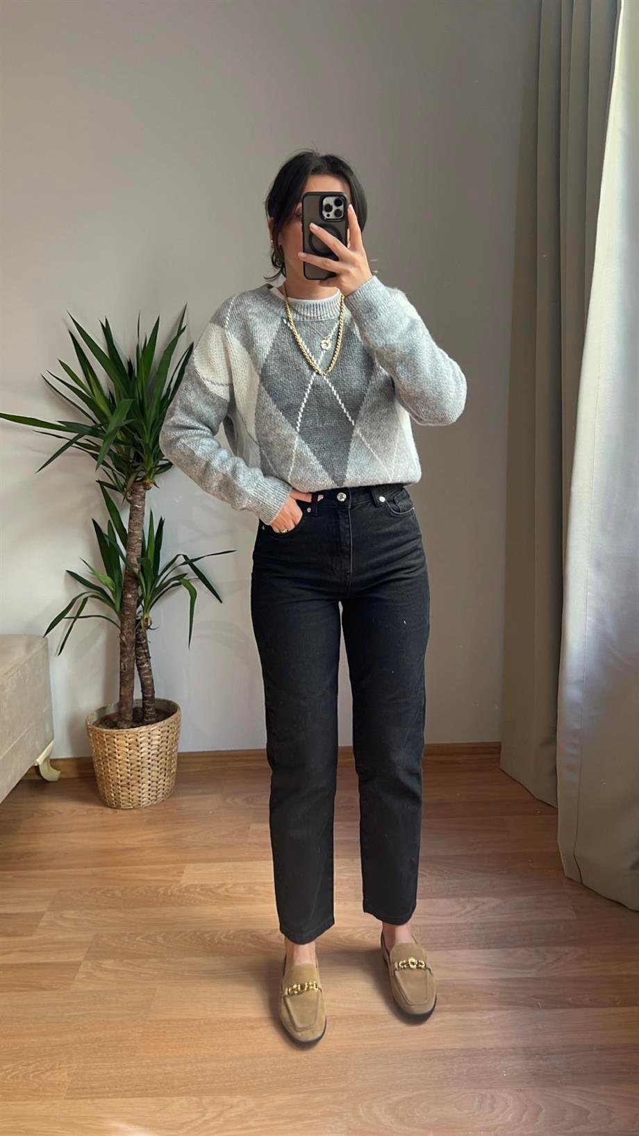 İPKYL SİYAH MOM FIT JEAN 