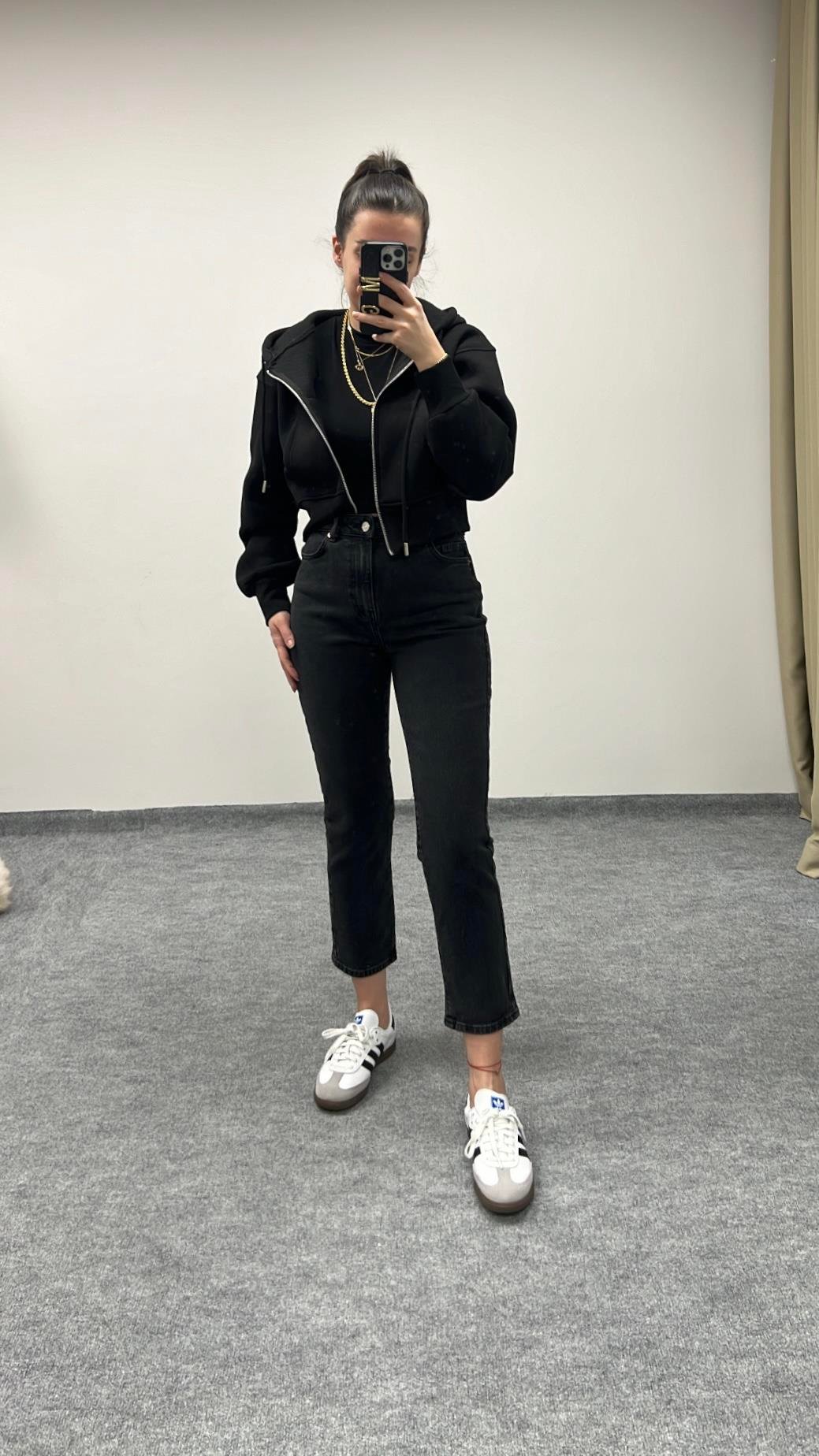 MARKA ANTRASİT CROP MOM FIT