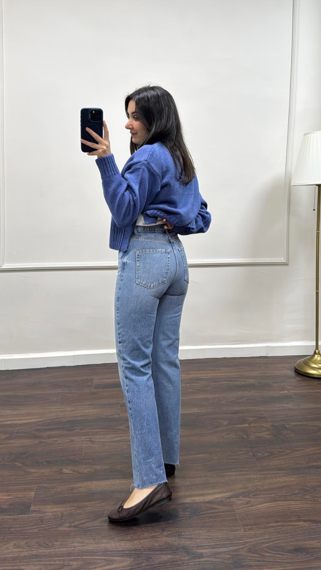 Marka Denim Yüksek Bel Straight Jean 