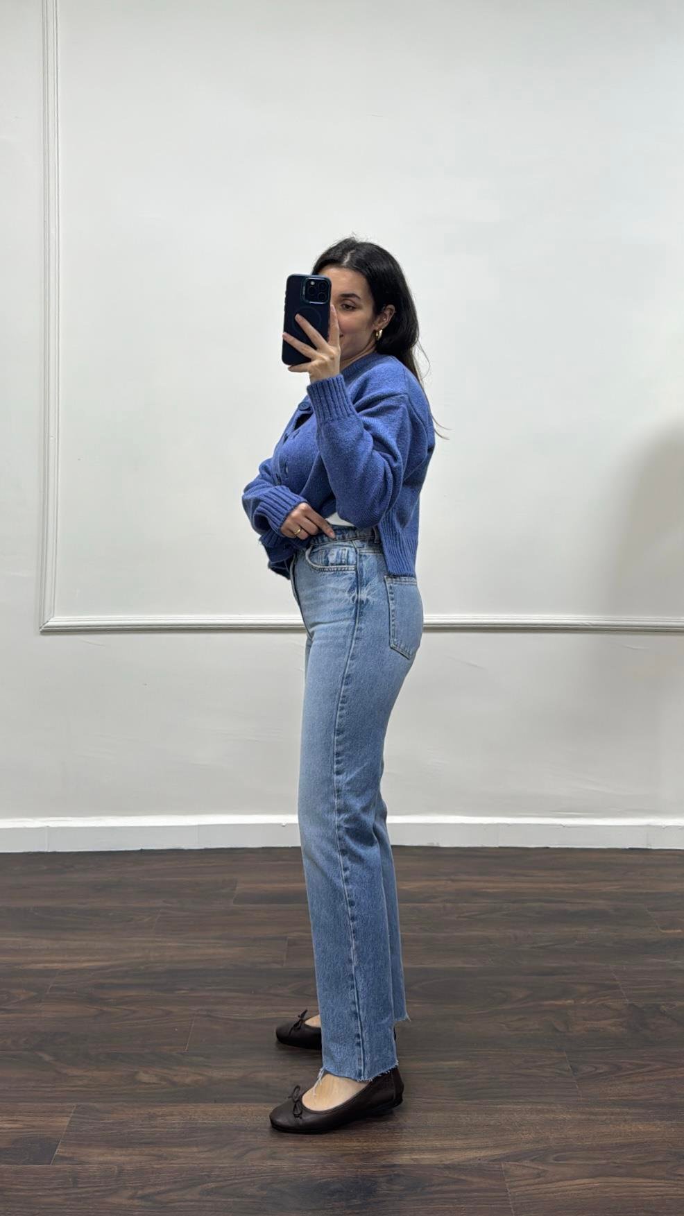Marka Denim Yüksek Bel Straight Jean 