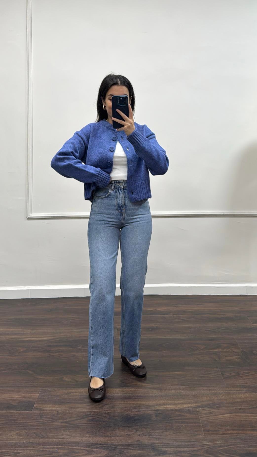 Marka Denim Yüksek Bel Straight Jean 