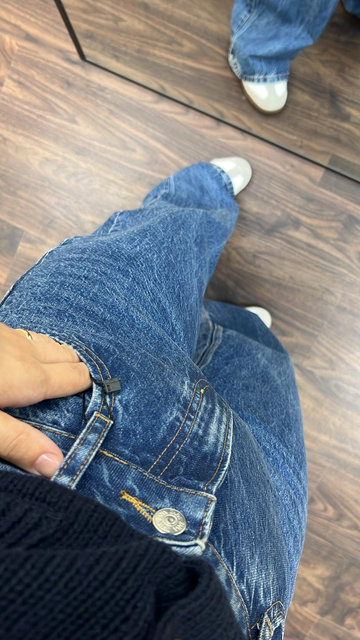 Marka Koyu Mavi Wide Leg Jean