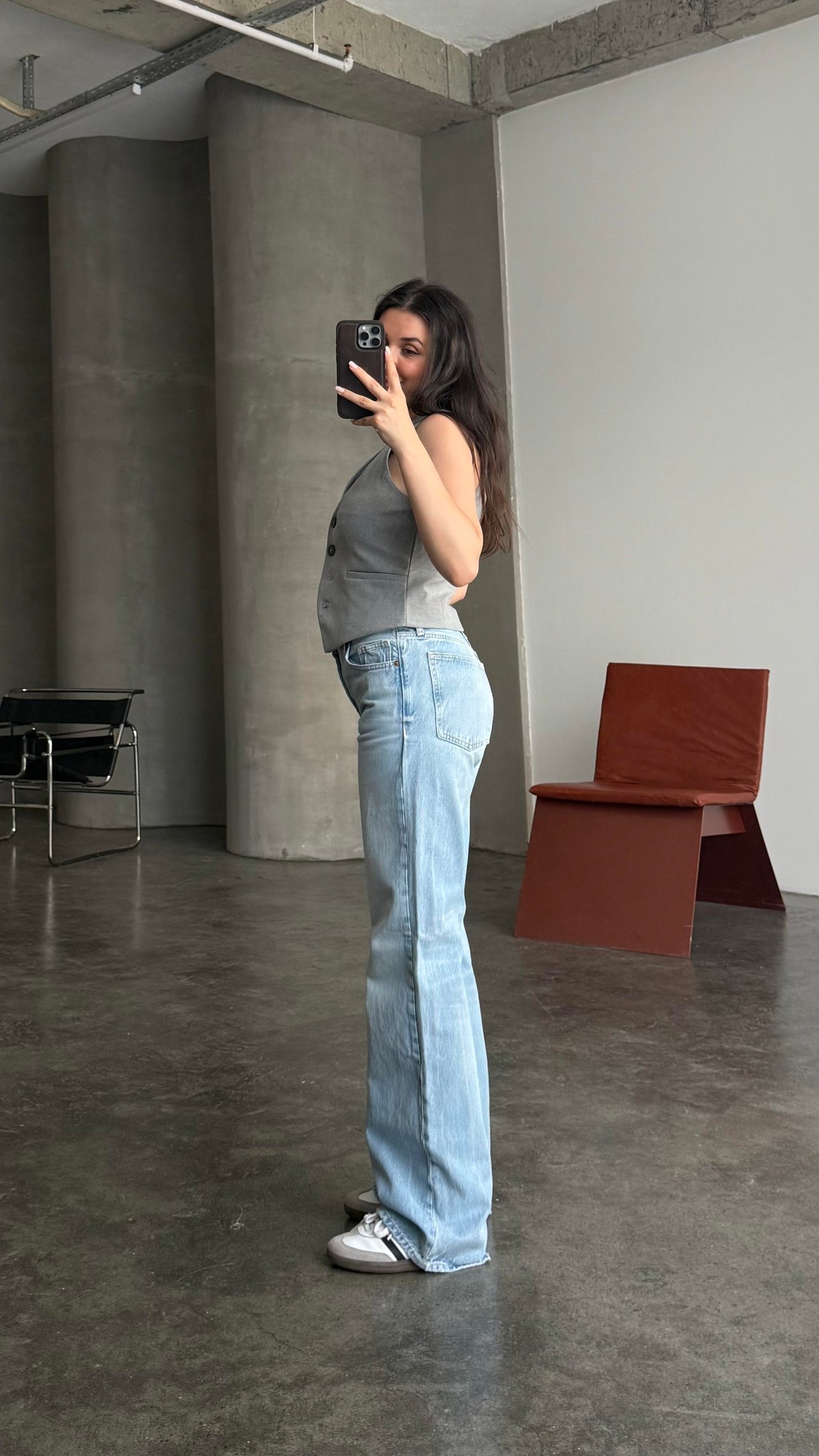 Marka Mavi Orta Bel Straight Jean