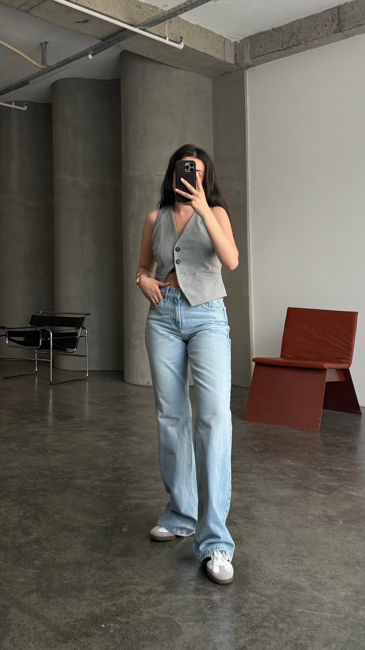 Marka Mavi Orta Bel Straight Jean