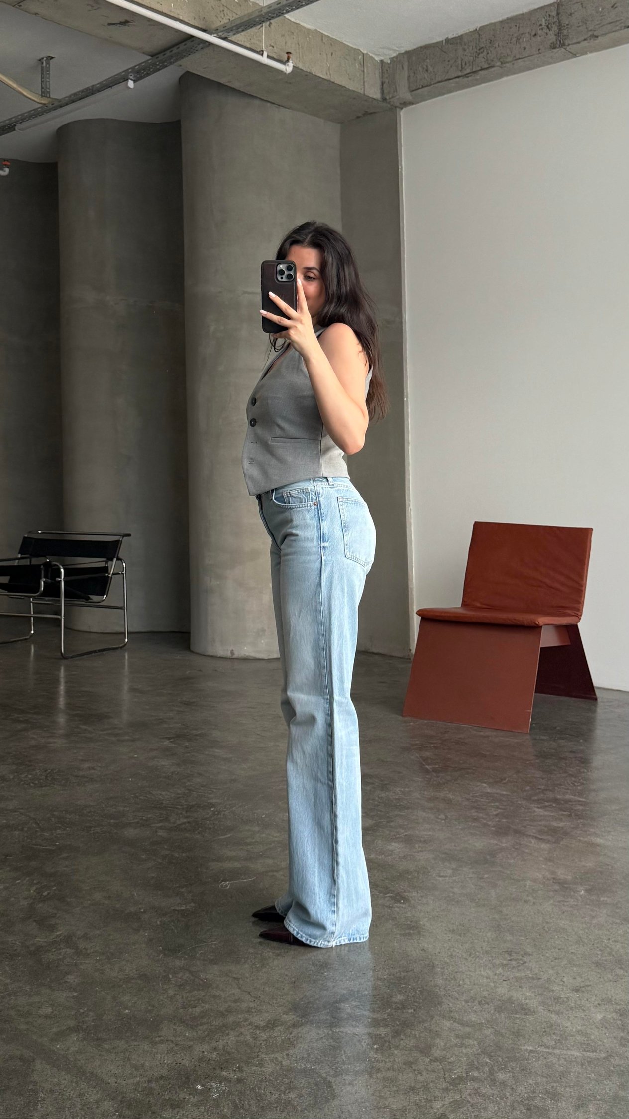 Marka Mavi Orta Bel Straight Jean