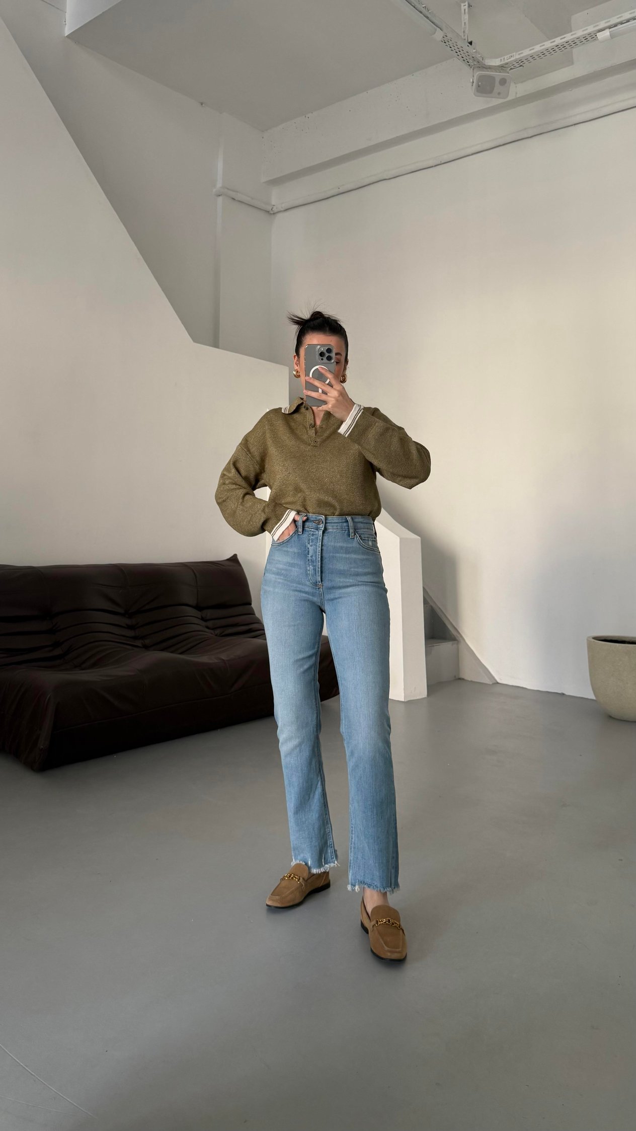 Marka Mavi Paça Detaylı Straight Jean
