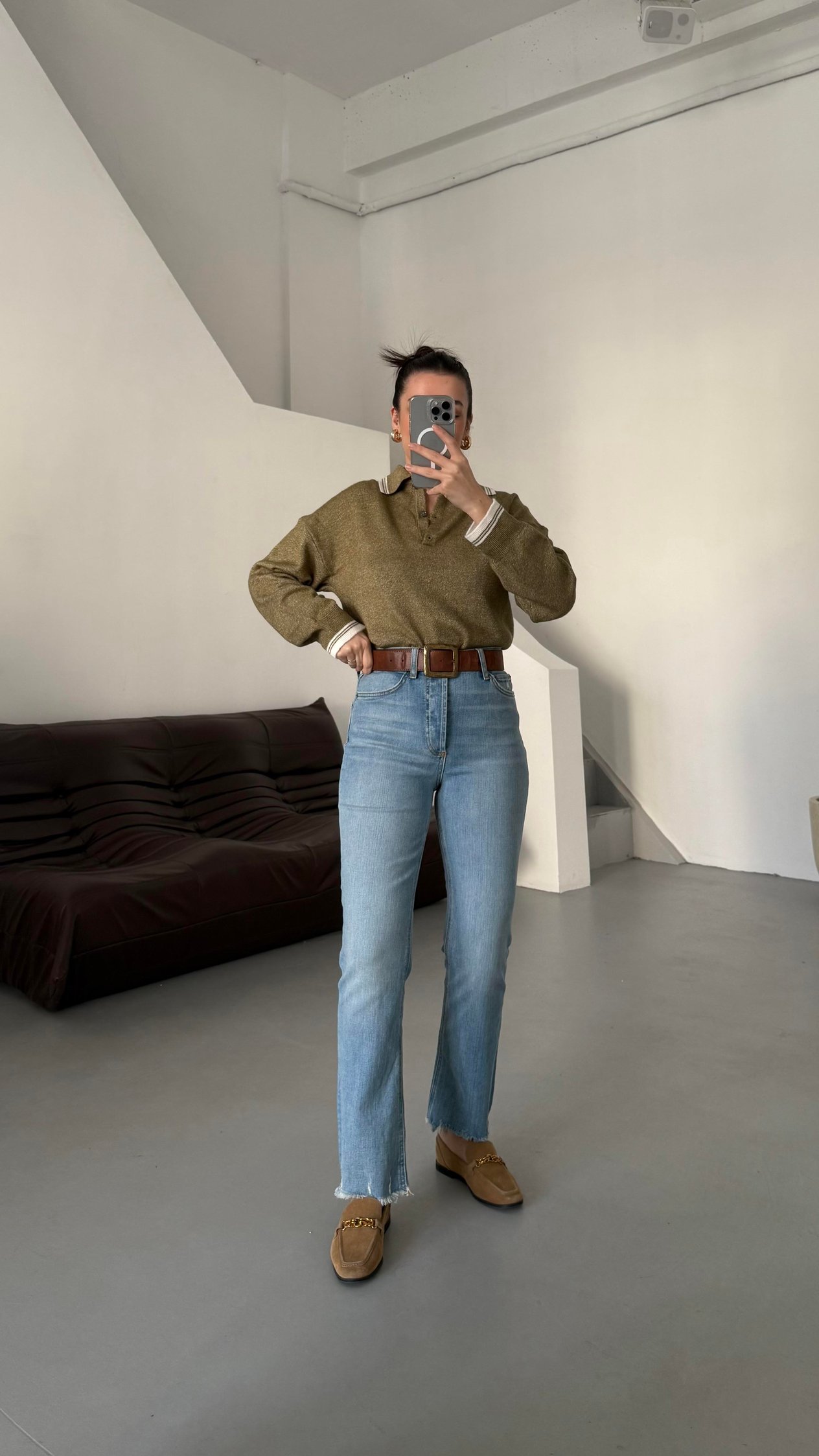 Marka Mavi Paça Detaylı Straight Jean